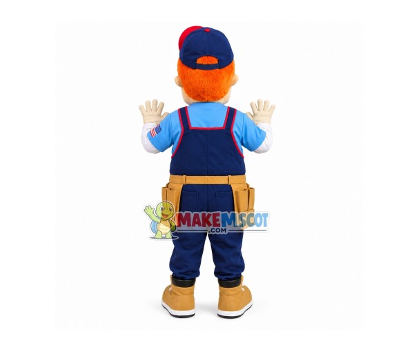 Blue-eyed Man Of Free Trading Platform Mascot Costume