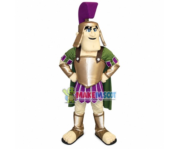 Big Head Warrior With Armor Mascot Costume Big Head Warrior With Armor Mascot Costume