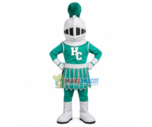 Brave Guard In Green Battle Suit Mascot Costume Brave Guard In Green Battle Suit Mascot Costume
