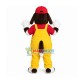 Gentle Black & White Dog With Smiling Face Mascot Costume Gentle Black & White Dog With Smiling Face Mascot Costume