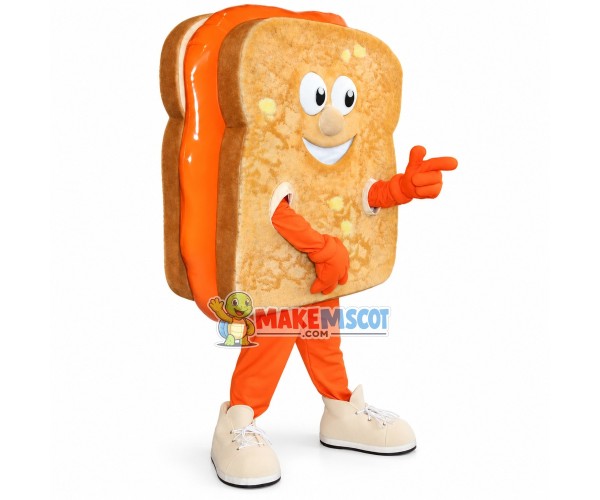 Fragrant Orange Jam Sandwich Mascot Costume Fragrant Orange Jam Sandwich Mascot Costume