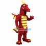 Explosive Muscular Flame Dragon Mascot Costume