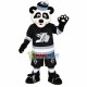 Social Panda With Hat Mascot Costume Social Panda With Hat Mascot Costume