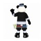 Social Panda With Hat Mascot Costume Social Panda With Hat Mascot Costume