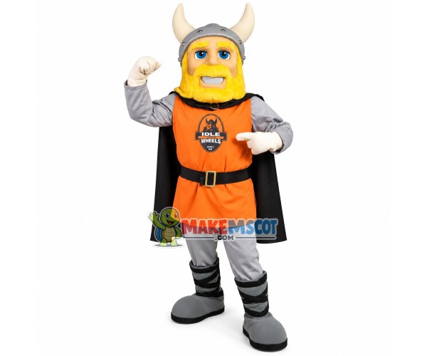 Warrior With Golden Beard Mascot Costume
