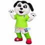 Jubilant Dog In Trend Sports Hall Mascot Costume