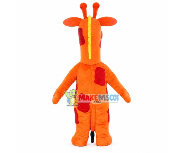 Cartoon Orange Giraffe Mascot Costume Cartoon Orange Giraffe Mascot Costume