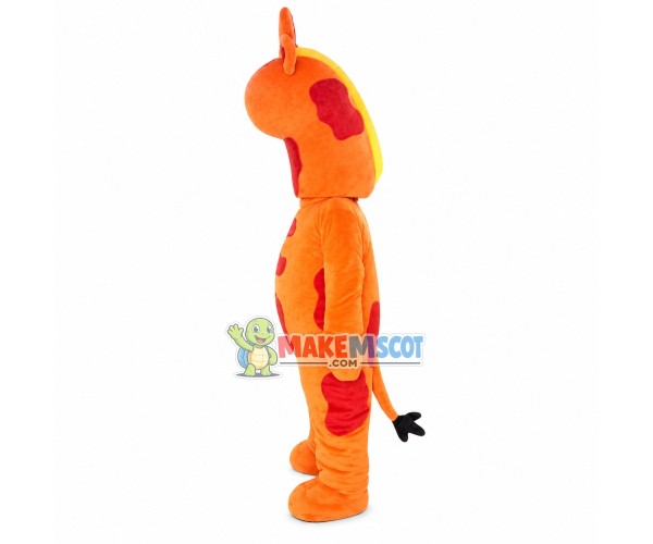Cartoon Orange Giraffe Mascot Costume Cartoon Orange Giraffe Mascot Costume