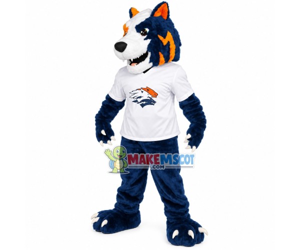 Siberian Chief Wolf Mascot Costume Siberian Chief Wolf Mascot Costume