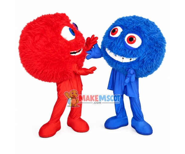 Round Ball Furry Doll Mascot Costume Round Ball Furry Doll Mascot Costume