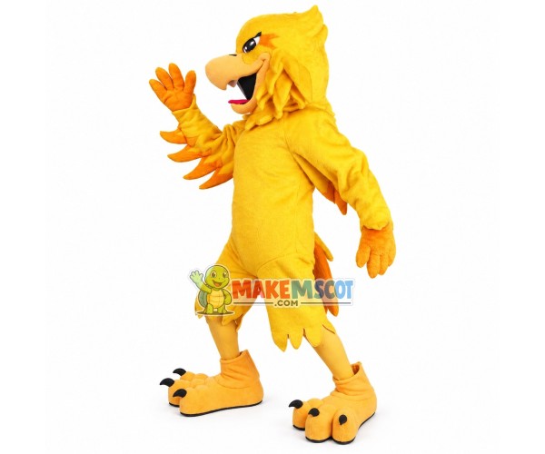 Lively Running Yellow Eagle Mascot Costume Lively Running Yellow Eagle Mascot Costume
