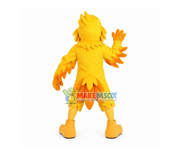 Lively Running Yellow Eagle Mascot Costume Lively Running Yellow Eagle Mascot Costume