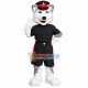 The Sociable Police Chief Wolf Mascot Costume The Sociable Police Chief Wolf Mascot Costume
