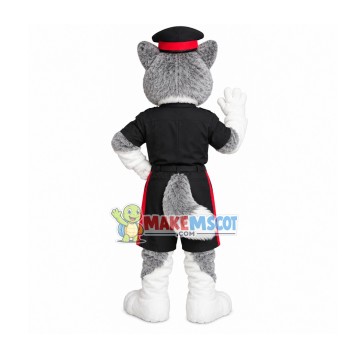 The Sociable Police Chief Wolf Mascot Costume