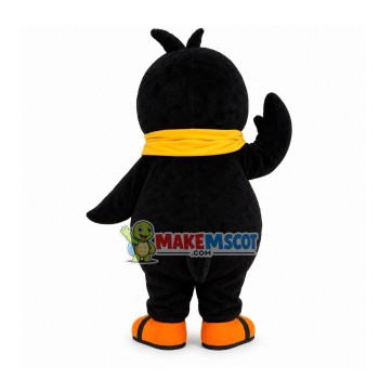 Chilling Penguin Wearing Warm Scarf Mascot Costume Chilling Penguin Wearing Warm Scarf Mascot Costume