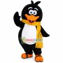Chilling Penguin Wearing Warm Scarf Mascot Costume