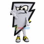 Grey Lightning Sign Mascot Costume