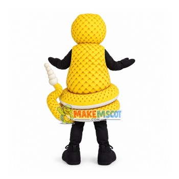 Coiled Up Dangerous Golden Python Mascot Costume Coiled Up Dangerous Golden Python Mascot Costume