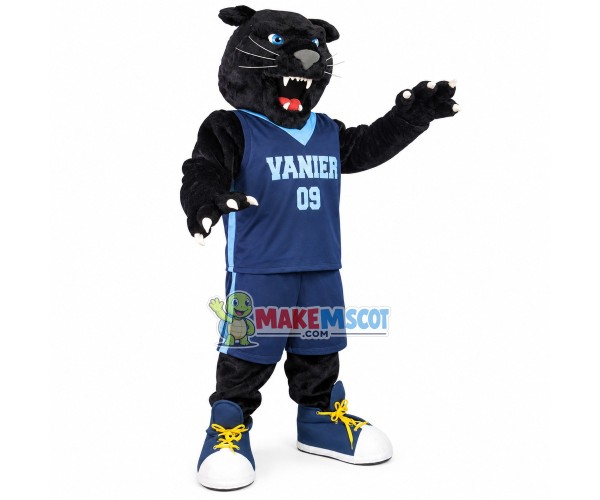 Fierce Panther Of School Team Mascot Costume Fierce Panther Of School Team Mascot Costume