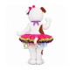 Graceful Ballet White Bulldog Mascot Costume Graceful Ballet White Bulldog Mascot Costume