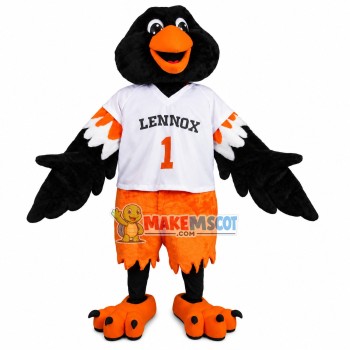 All Over Black Bird Mascot Costume For School All Over Black Bird Mascot Costume For School
