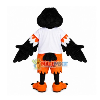All Over Black Bird Mascot Costume For School All Over Black Bird Mascot Costume For School
