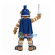 Combative Soldier Wolf Holding Weapon Mascot Costume Combative Soldier Wolf Holding Weapon Mascot Costume
