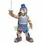 Combative Soldier Wolf Holding Weapon Mascot Costume