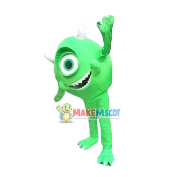 One Eye Green Monster Mascot Costume