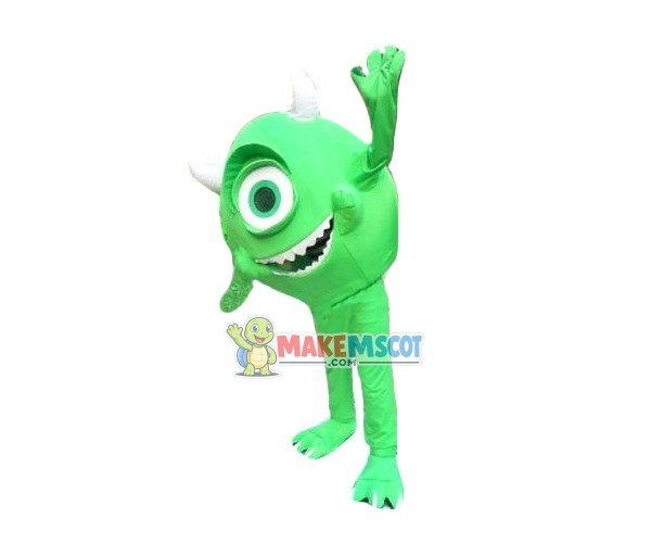 One Eye Green Monster Mascot Costume One Eye Green Monster Mascot Costume