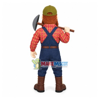 The Bearded Miner Carrying Tool Mascot Costume The Bearded Miner Carrying Tool Mascot Costume