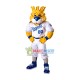 Sturdy Crown Lion Wearing Tight Outfit Mascot Costume Sturdy Crown Lion Wearing Tight Outfit Mascot Costume