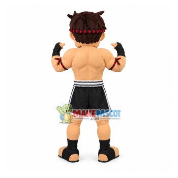 Muscular Fighter Boy Mascot Costume Muscular Fighter Boy Mascot Costume