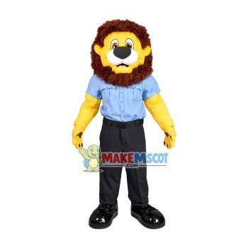 Administrative Staff Lion In The Uniform Mascot Costume Administrative Staff Lion In The Uniform Mascot Costume
