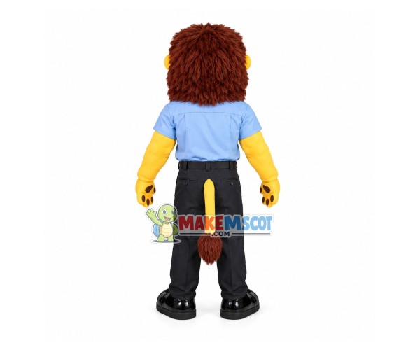 Administrative Staff Lion In The Uniform Mascot Costume Administrative Staff Lion In The Uniform Mascot Costume