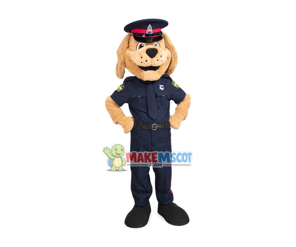 Majestic Police Chief Dog Mascot Furry Costume Majestic Police Chief Dog Mascot Furry Costume