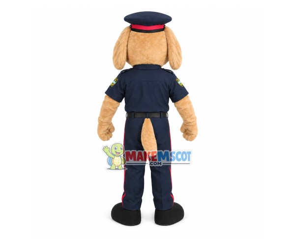 Majestic Police Chief Dog Mascot Furry Costume Majestic Police Chief Dog Mascot Furry Costume