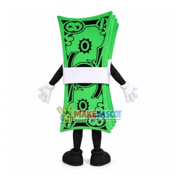 Green Tickets Of Rebate Points Application Mascot Costume Green Tickets Of Rebate Points Application Mascot Costume