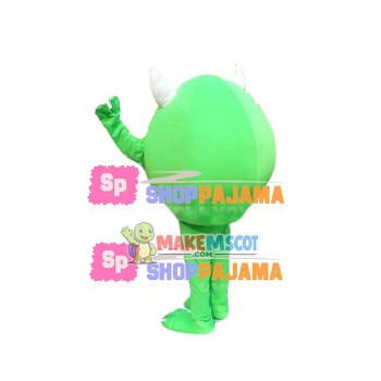 One Eye Green Monster Mascot Costume