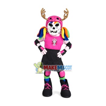 Colorful Skeleton Man Of The Football Team Mascot Costume Colorful Skeleton Man Of The Football Team Mascot Costume