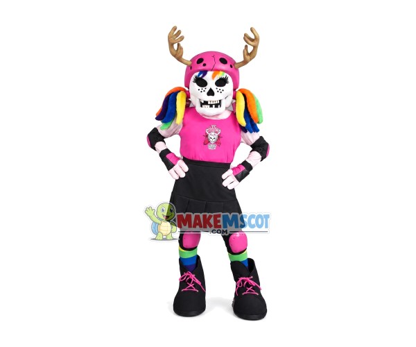 Colorful Skeleton Man Of The Football Team Mascot Costume Colorful Skeleton Man Of The Football Team Mascot Costume