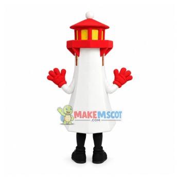 Towering Red Roof Tower Mascot Costume