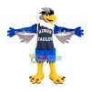 Stretching Player Blue Eagle Mascot Costume