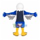 Stretching Player Blue Eagle Mascot Costume Stretching Player Blue Eagle Mascot Costume