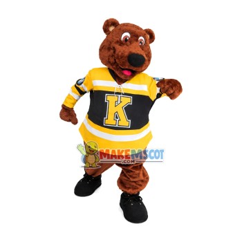 Brown Bear Preparing For The Relay Race Mascot Costume Brown Bear Preparing For The Relay Race Mascot Costume