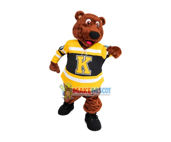 Brown Bear Preparing For The Relay Race Mascot Costume Brown Bear Preparing For The Relay Race Mascot Costume