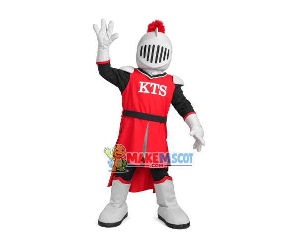 Fully Armed Masked Warrior Mascot Costume Fully Armed Masked Warrior Mascot Costume