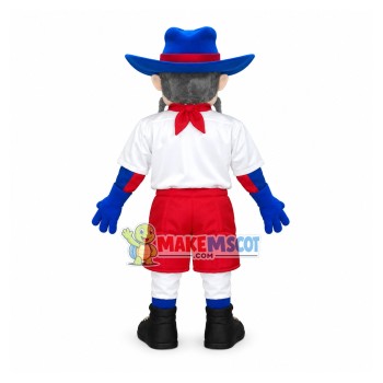 Seasoned Elderly Cowboy Mascot Costume Seasoned Elderly Cowboy Mascot Costume