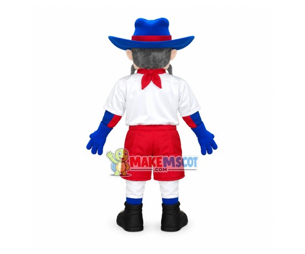 Seasoned Elderly Cowboy Mascot Costume Seasoned Elderly Cowboy Mascot Costume