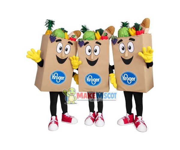 Eco-friendly Paper Shopping Bag Of Supermarket Chain Mascot Costume Eco-friendly Paper Shopping Bag Of Supermarket Chain Mascot Costume